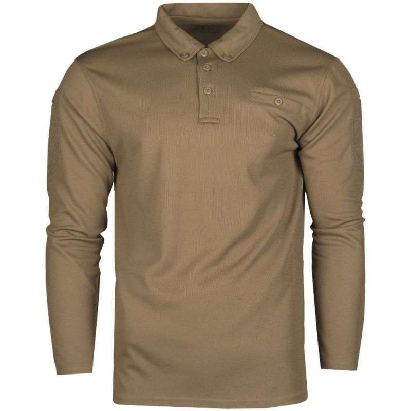 Polo Manches Longues – Teinte coyote