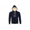 Sweat zippé à capuche Molletonné Bleu Marine