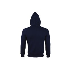 Sweat zippé à capuche Molletonné Bleu Marine