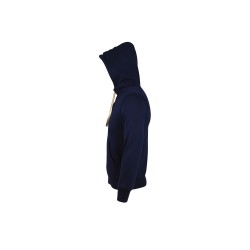 Sweat zippé à capuche Molletonné Bleu Marine