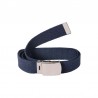 Ceinture Sangle Bleu Marine Boucle Chromée