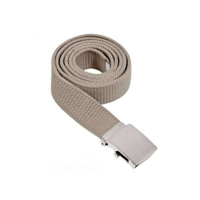 Ceinture Sangle Beige Boucle Chromée