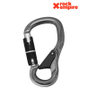 Mousqueton HMS 2Tap 3T Alu Gris Tri-Lock loquet de sécurité Rock Empire