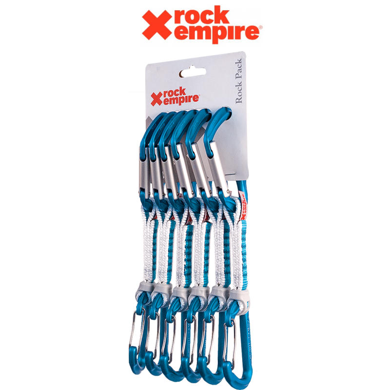 Set de 6 Dégaines Rock Pack Combi P16 Aqua Mousqueton Racer et Swift Rock Empire